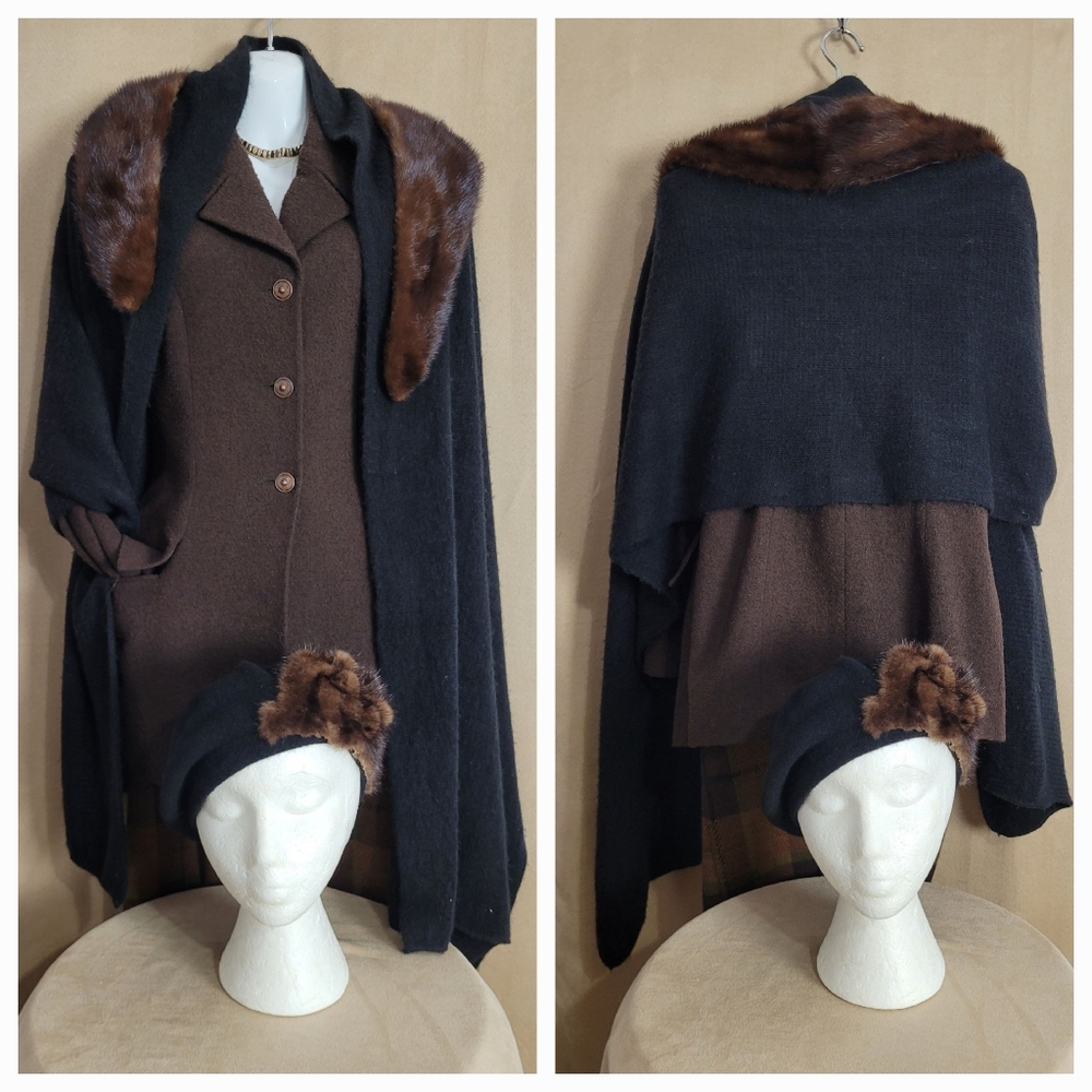 Beret / Scarf MINK SET